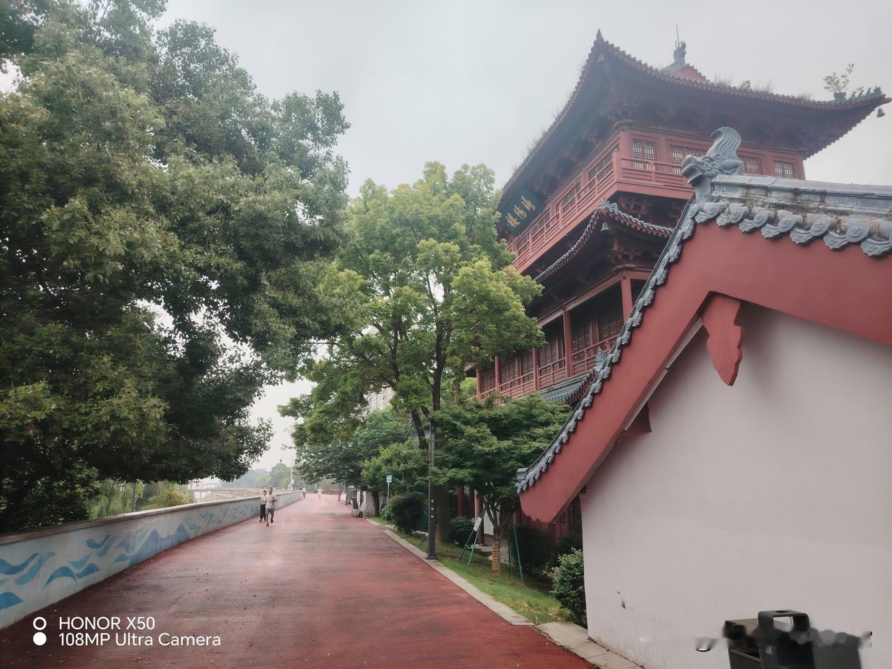 晒图笔记大赛6月3日长江岸边“浔阳楼”下晨练打卡