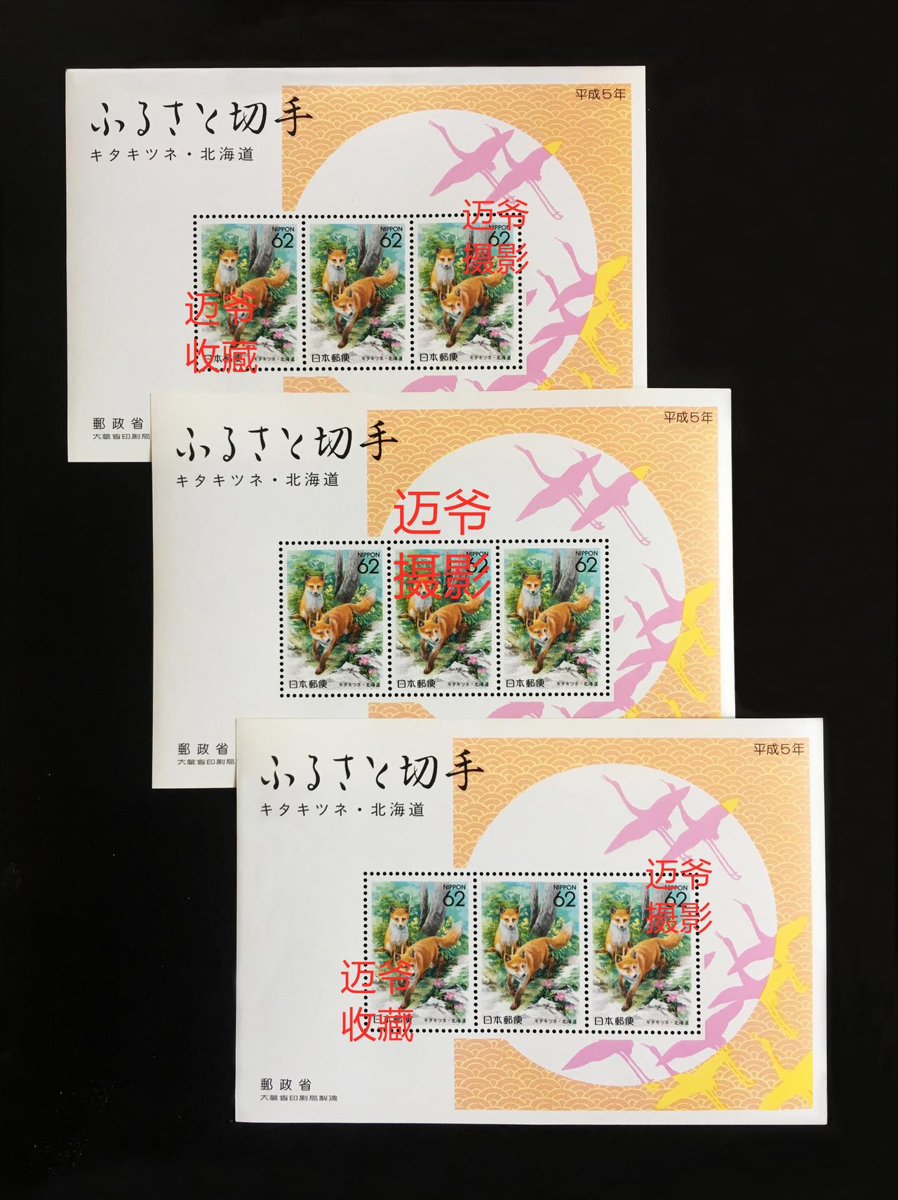 日本地方邮品，灵动可爱的北极狐小全张【手机翻拍、个人收藏】
1993年1月11日