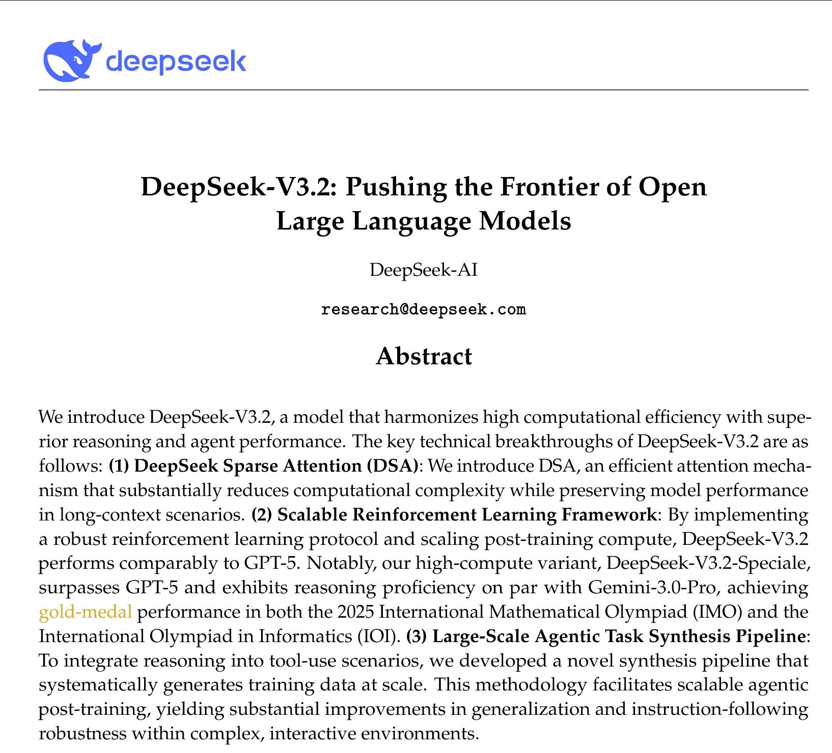 DeepSeek刚发了两个新模型！DeepSeek同时发布2款新模型 DeepS