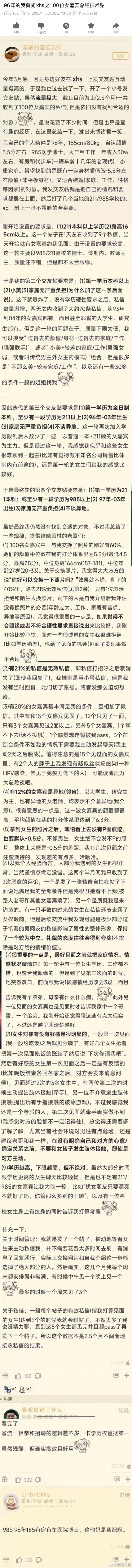 《96年的我勇闯xhs之100位女嘉宾总结技术贴》 