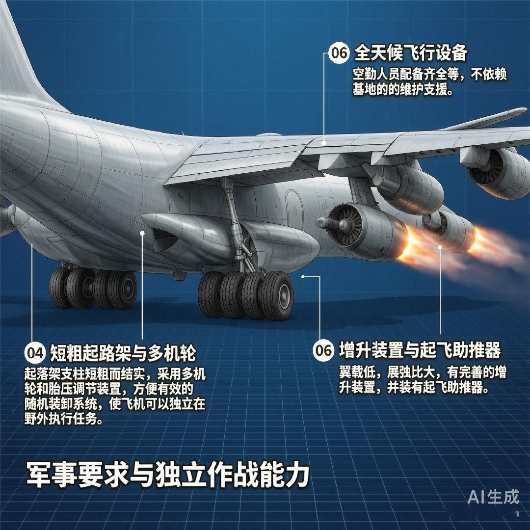 军事ai新视野 俄罗斯IL-76“耿直”运输机IL-76“耿直”（Candid）