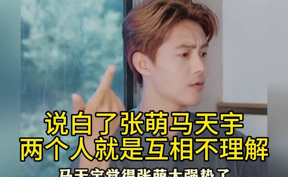 说白了张萌马天宇两个人就是互相不理解#张萌 #马天宇 #后会友期