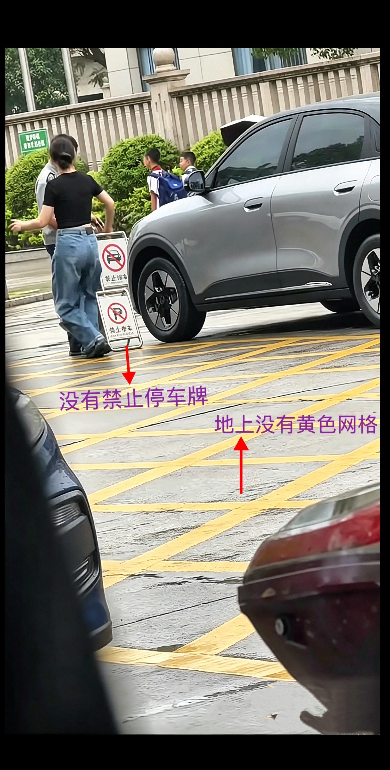 文明。什么标志都没有 直接不能停车 除了帽子谁也敢说吧