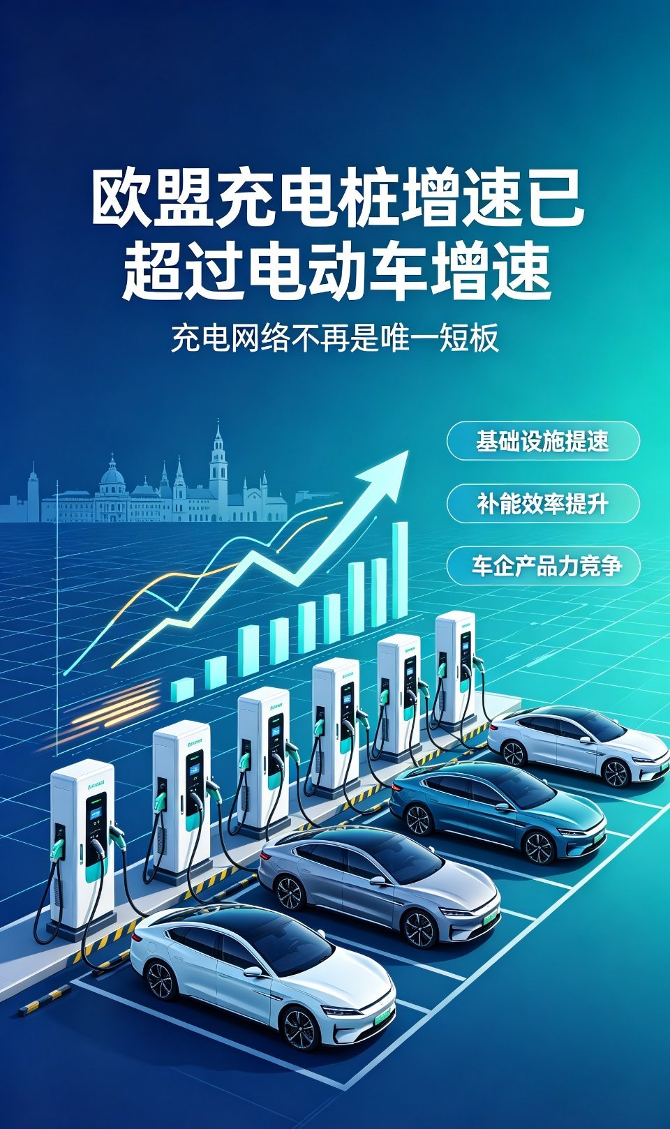 欧盟充电桩增速已超过电动车增速最新数据出炉📊欧盟充电桩基础设施建设速度，已经跑