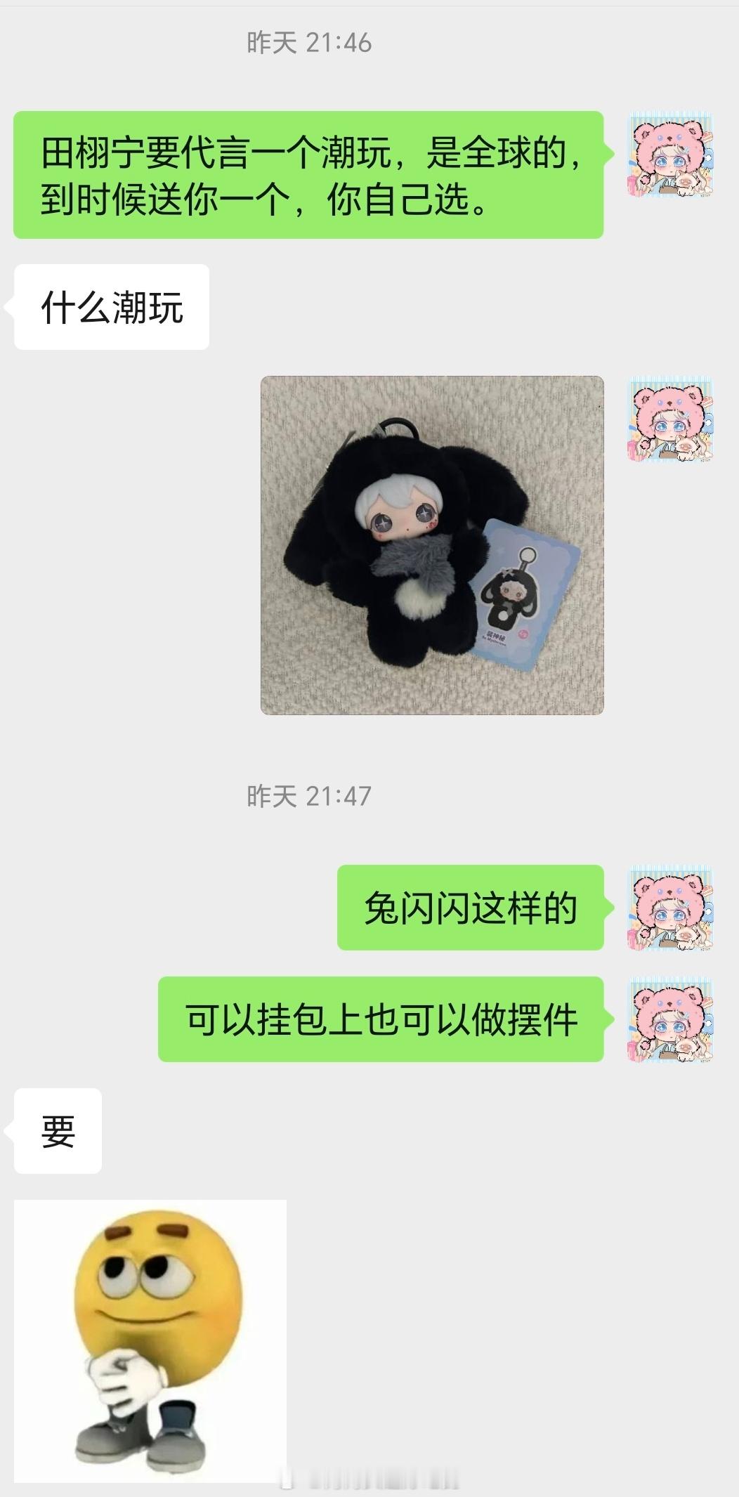 昨天跟小侄女说要送她的，今天拍了两个盲盒支持下甜蕾～再次恭喜下田栩宁，第四个商务
