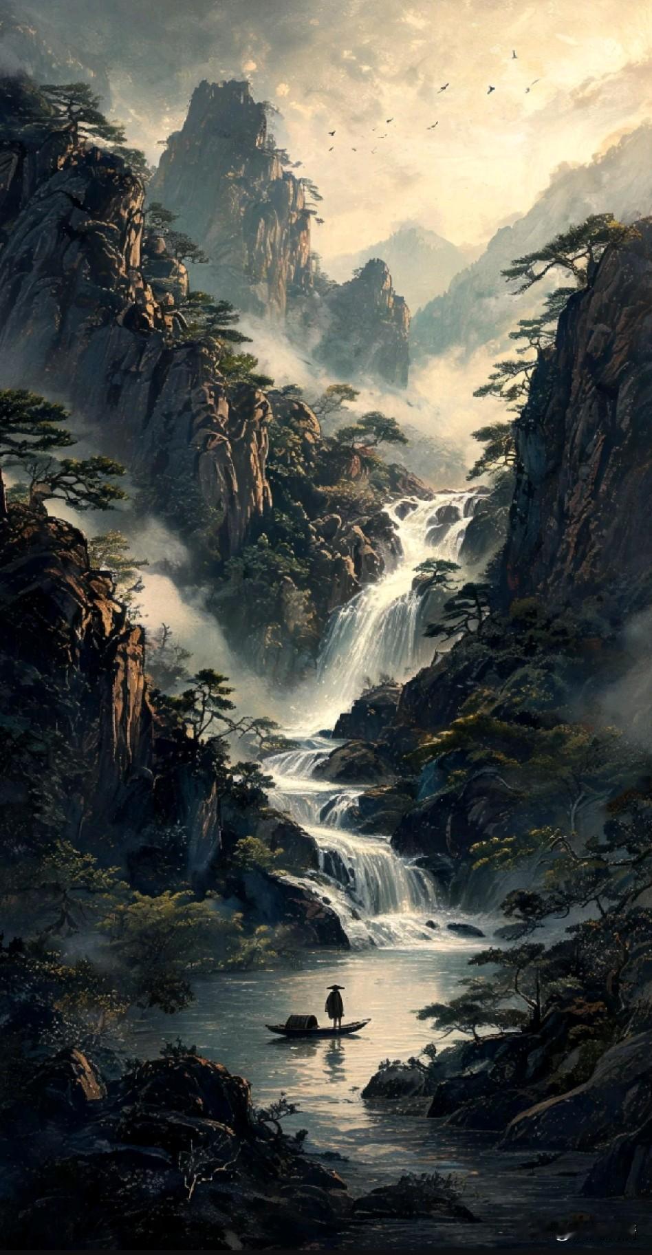 《心如明镜台，不惹尘埃；身似不系舟，随波自在》

欲海千重浪，心舟一叶轻。
外物