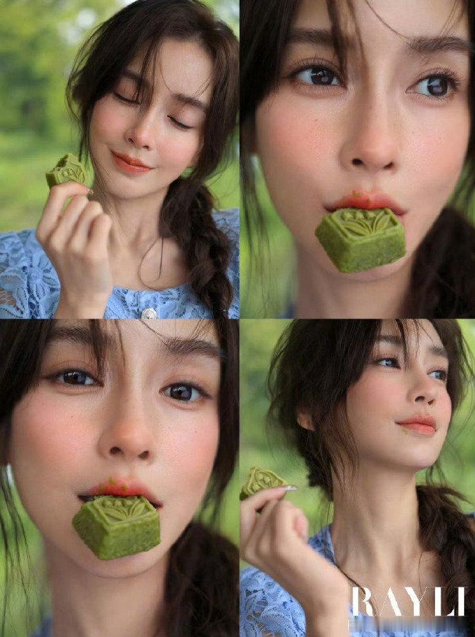 陈漫镜头下的杨颖 angelababy怼脸封面镜头表现力超强，眼神氛围感十足，妥
