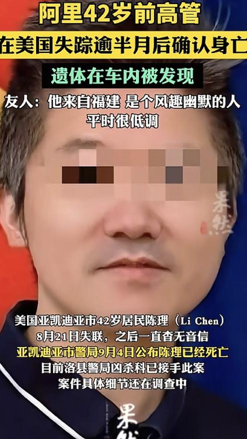 死在美国加州路边的阿里前高管陈理还是太高估自己了！

很多人一听到“阿里前高管”