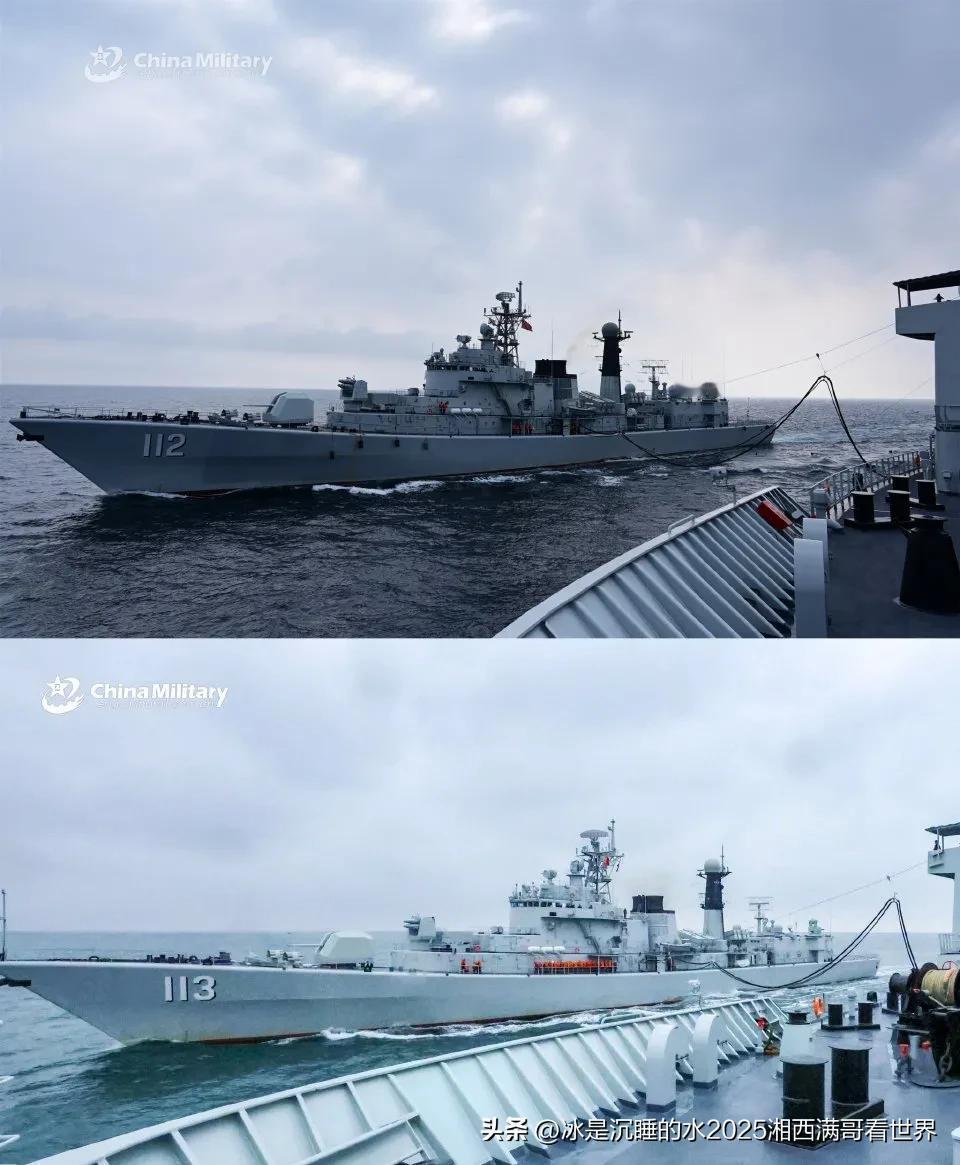 分享一张官网公布的老当益壮的“哈尔滨”舰与“青岛”舰的精彩靓图！现在是能多看一眼
