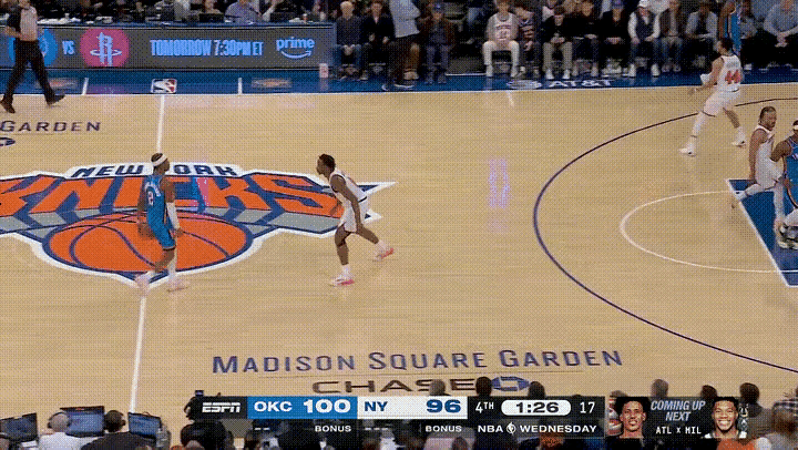 亚历山大这个球真是太冷血无情了，尼克森球迷都要绝望了，雷霆100-103惜败尼克