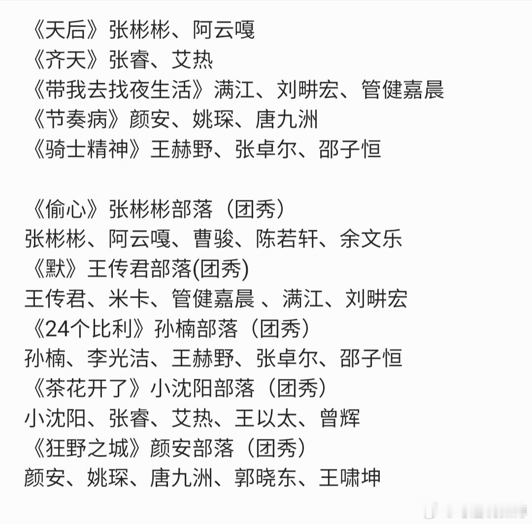 披荆斩棘三公分组及选歌，你最期待哪个舞台嘞？披荆斩棘 披荆斩棘三公能力者秀分组 