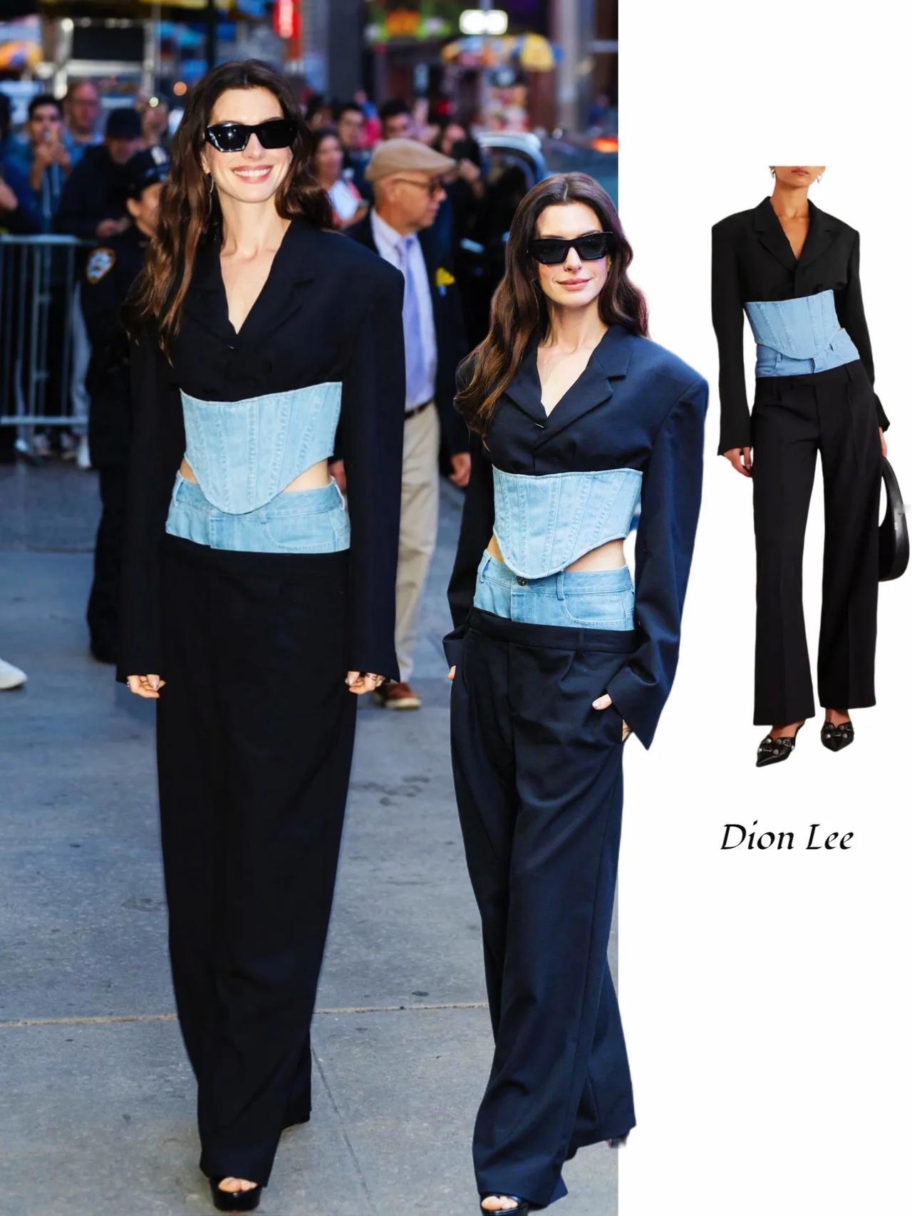 安妮海瑟薇录制节目造型