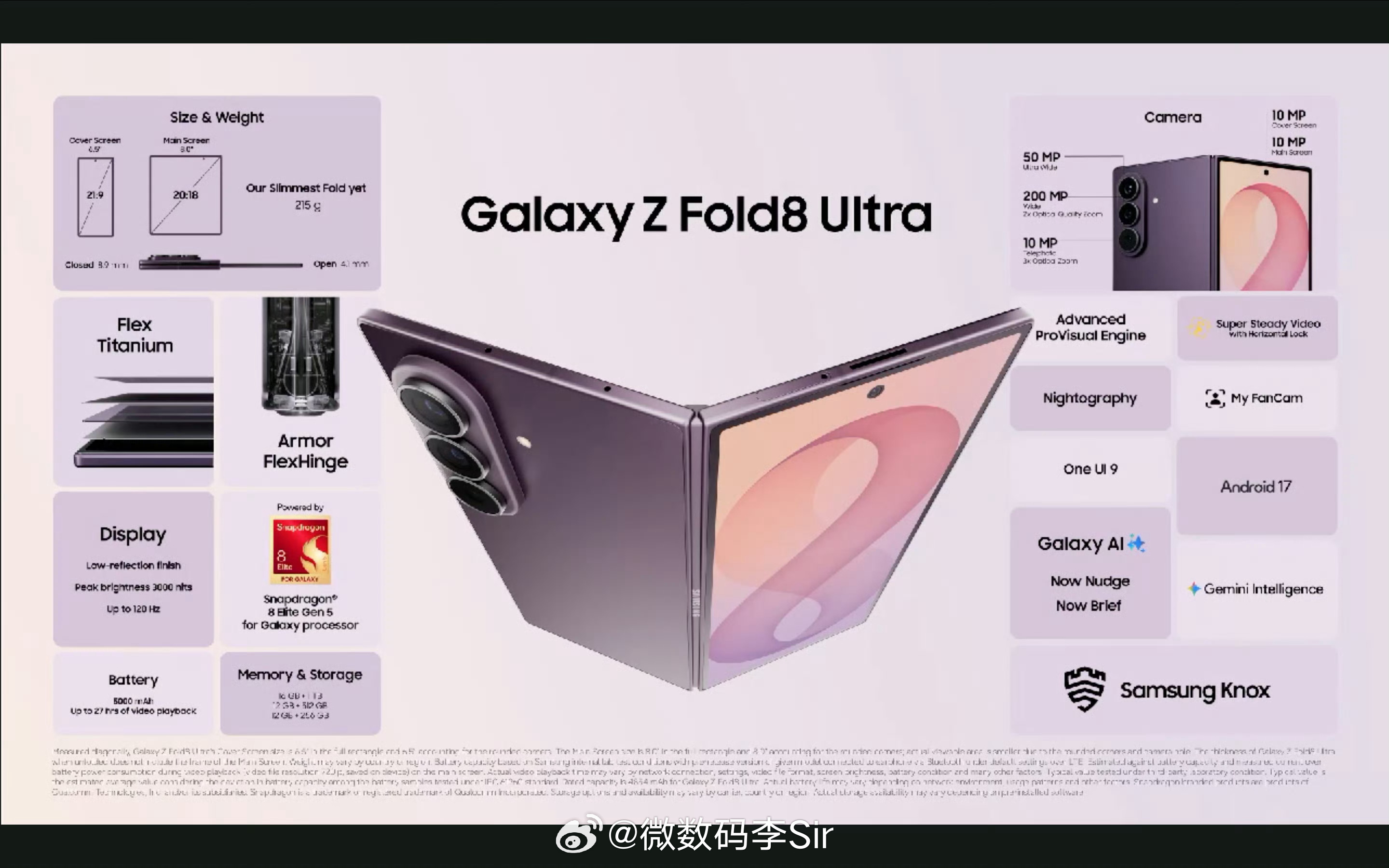 三星发布会新品驾到 三星首款Ultra折叠屏来了！Galaxy Z Fold8 