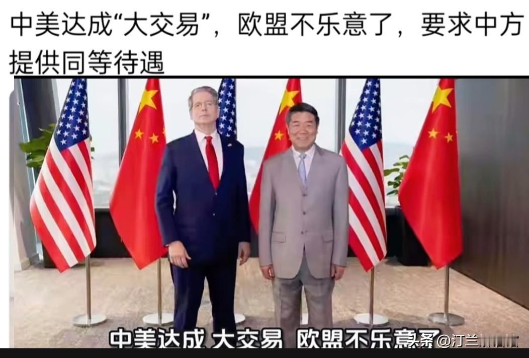 中美达成“大交易”，欧盟不乐意了：要求中方提供同等待遇
 
2025年11月，中