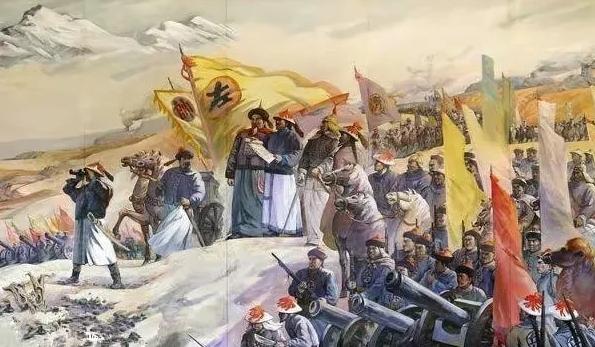 1875年，李鸿章说：“国土这么大，新疆就不要了！”左宗棠拍着桌子道：“你可真大