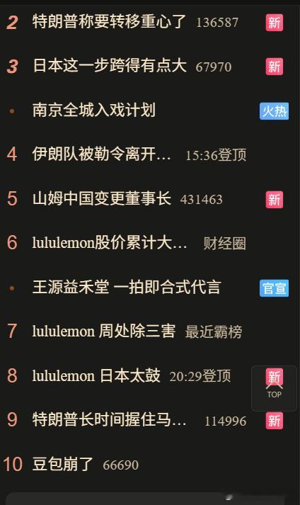 根本不可能有人关注的话题，接连三个热搜。这热搜也太廉价了吧。 