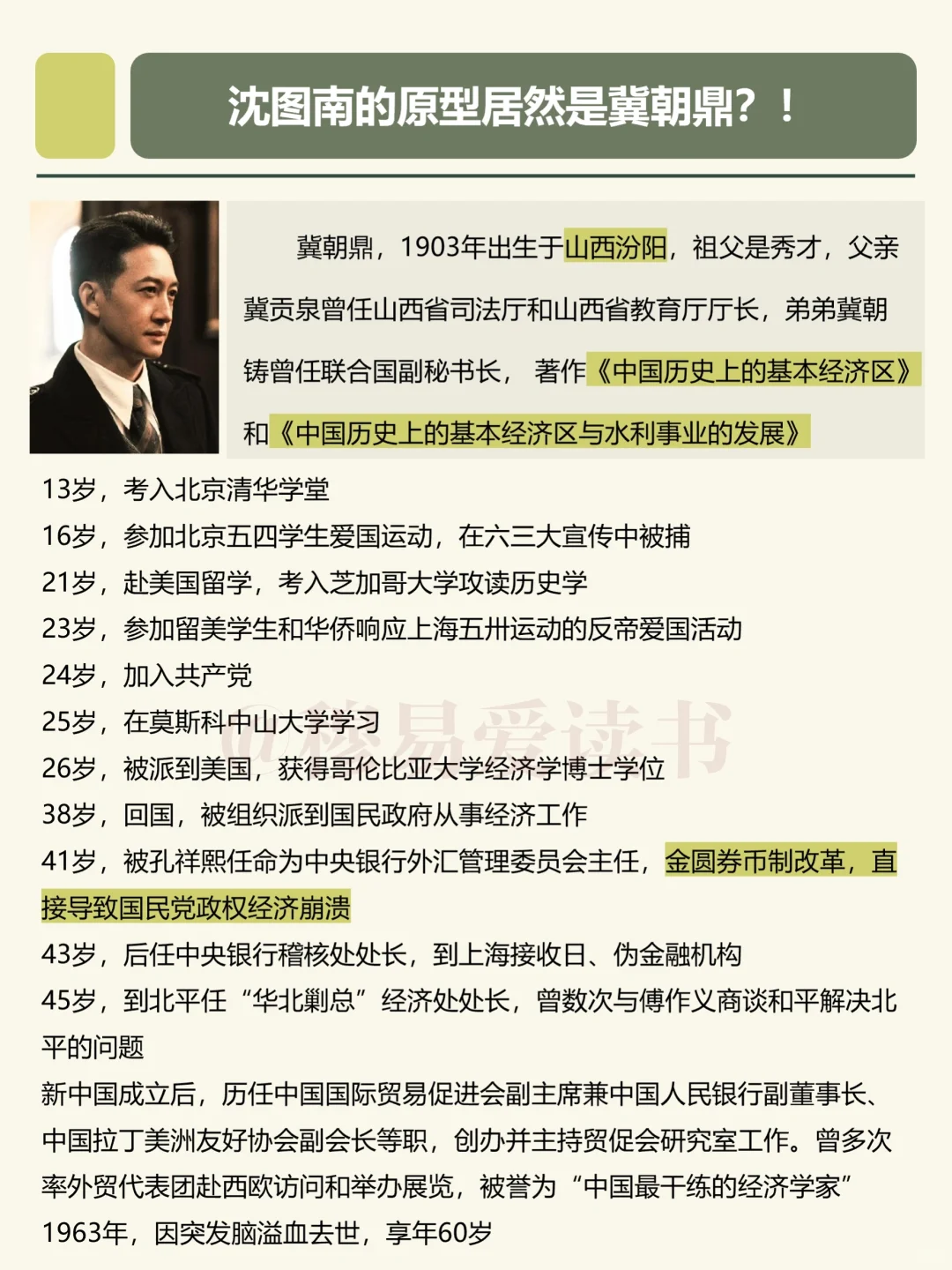 冀朝鼎：潜伏于经济前线的百万雄兵