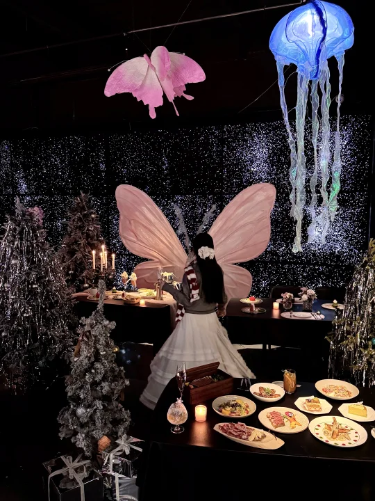 杭州新出的！圣诞蝴蝶餐厅！！美哭了😭…