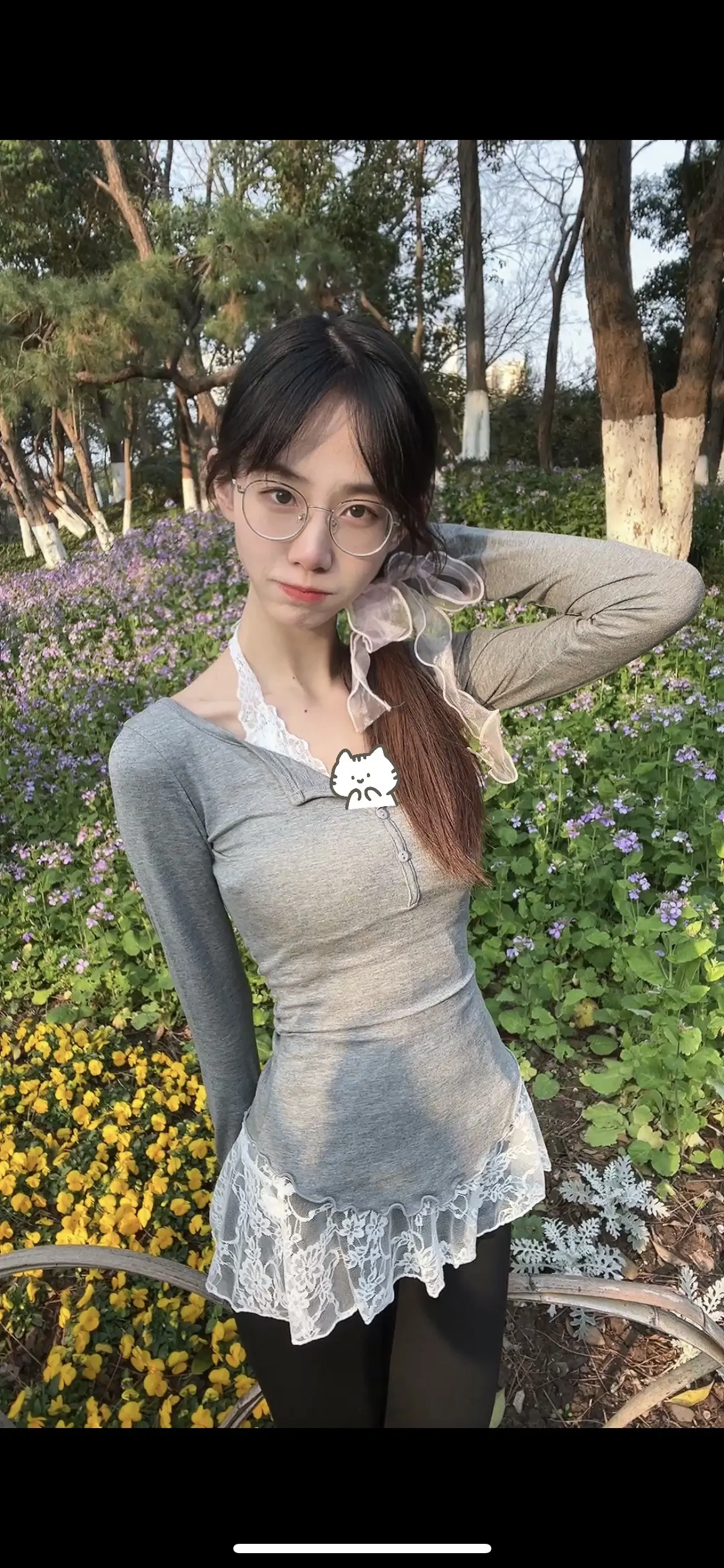 春天 花花 和我。