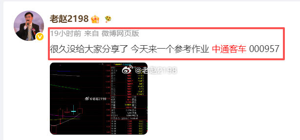 昨天公开分享的中通客车，有同学跟上了不？喝口汤先！ 