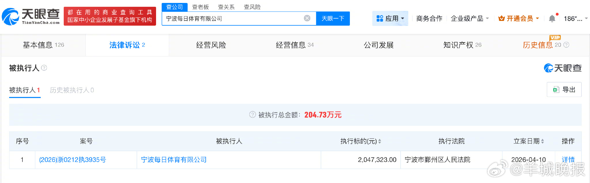 【#张继科合作公司被执行204万#】 #张继科合作公司成被执行人#天眼查法律诉讼