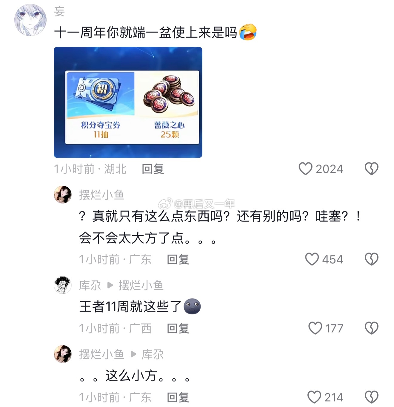 王者荣耀 大家觉得这次周年庆福利多了还是少了[震惊] ​​​