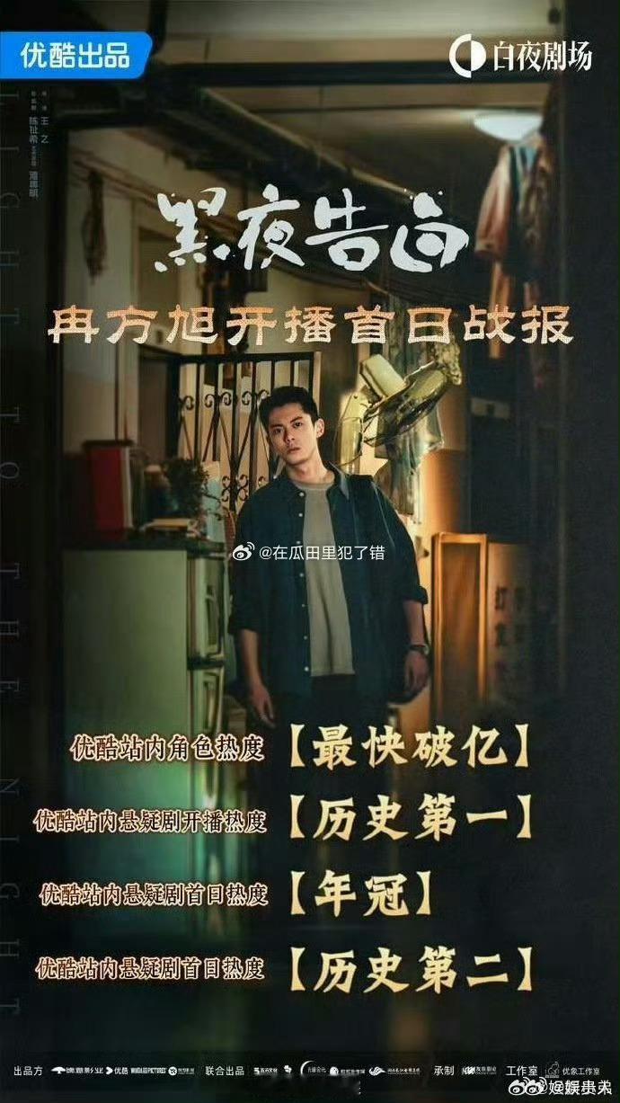 王鹤棣黑夜告白角色热度破亿王鹤棣新剧角色热度站内最快破亿 王鹤棣新剧黑夜告白角色