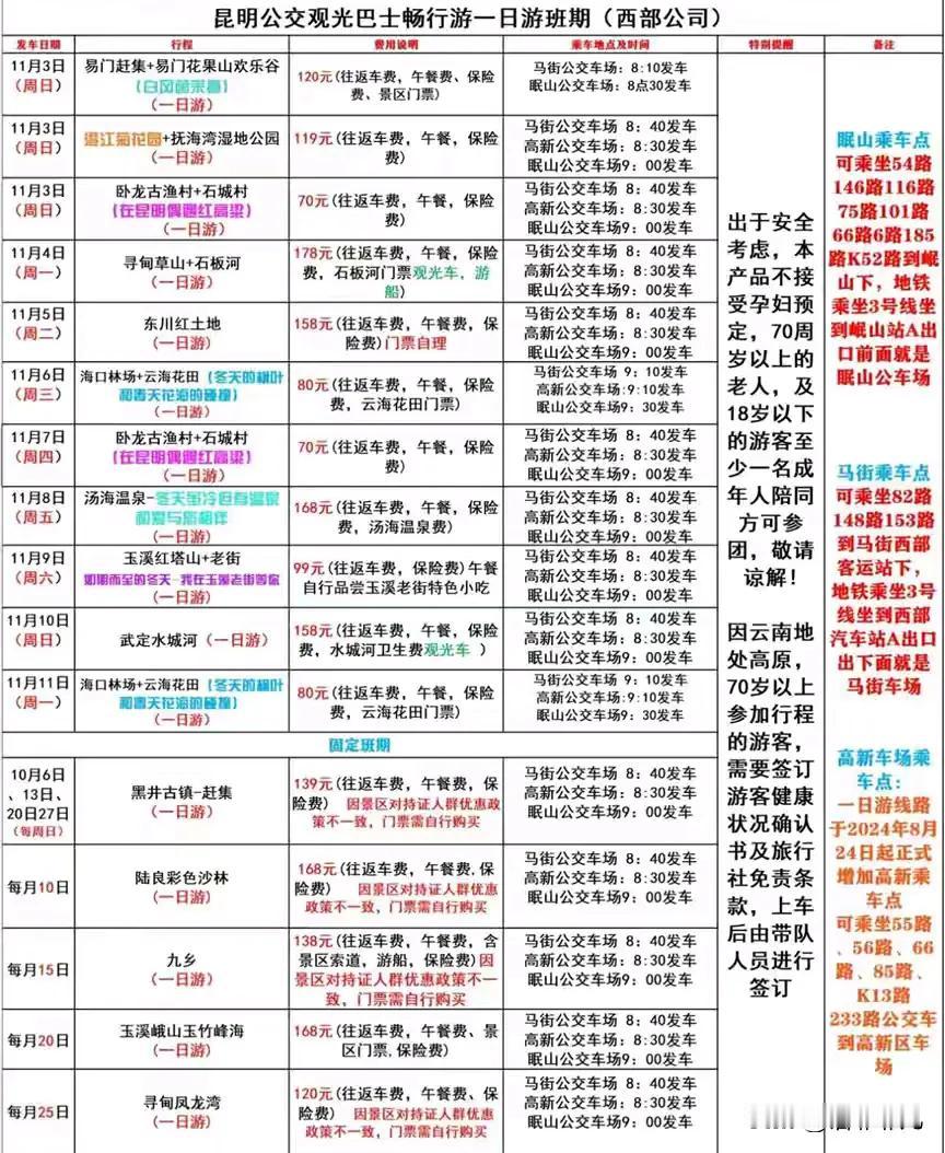 昆明公交畅游行业务越做越大。
如今不仅开辟了省外线路，又在昆明市高新区增加了第三