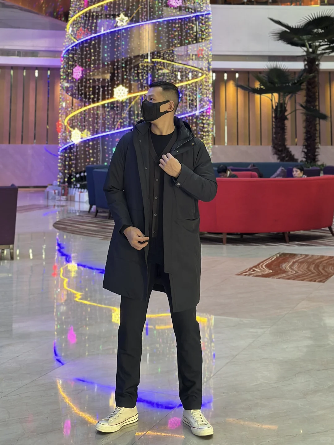 冬季长羽绒商务穿搭ootd