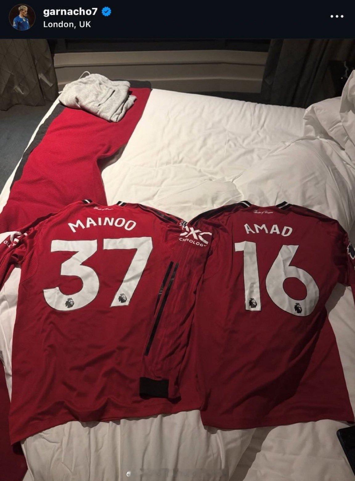 加纳乔更新ins啥意思？自己和阿玛德的曼联球衣 