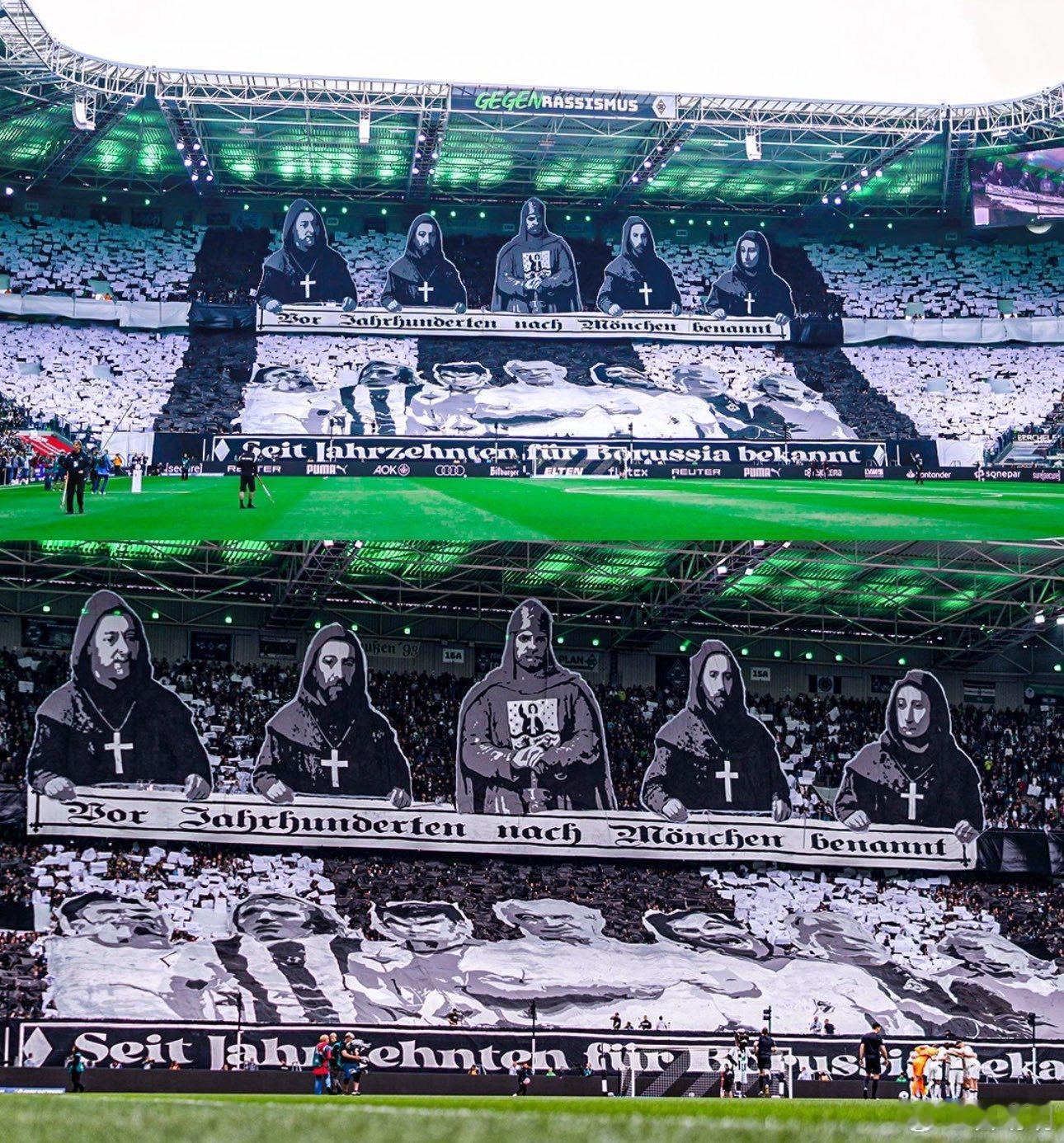 【TIFO】门兴今天主场的tifo有点帅气啊！多特蒙德门兴格拉德巴赫德甲德甲终局