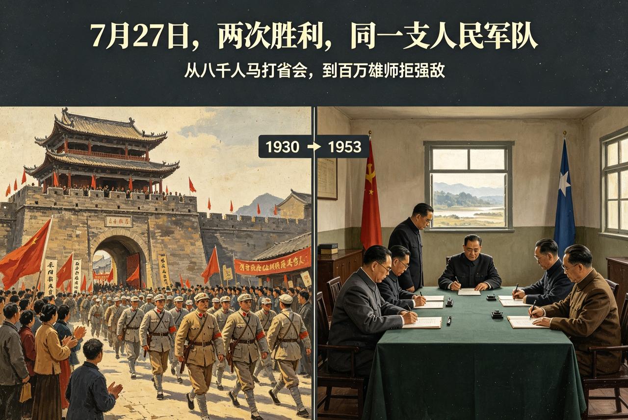 7月27日，是个值得记住的日子。历史上的这一天，发生过两次影响深远的胜利，相隔整