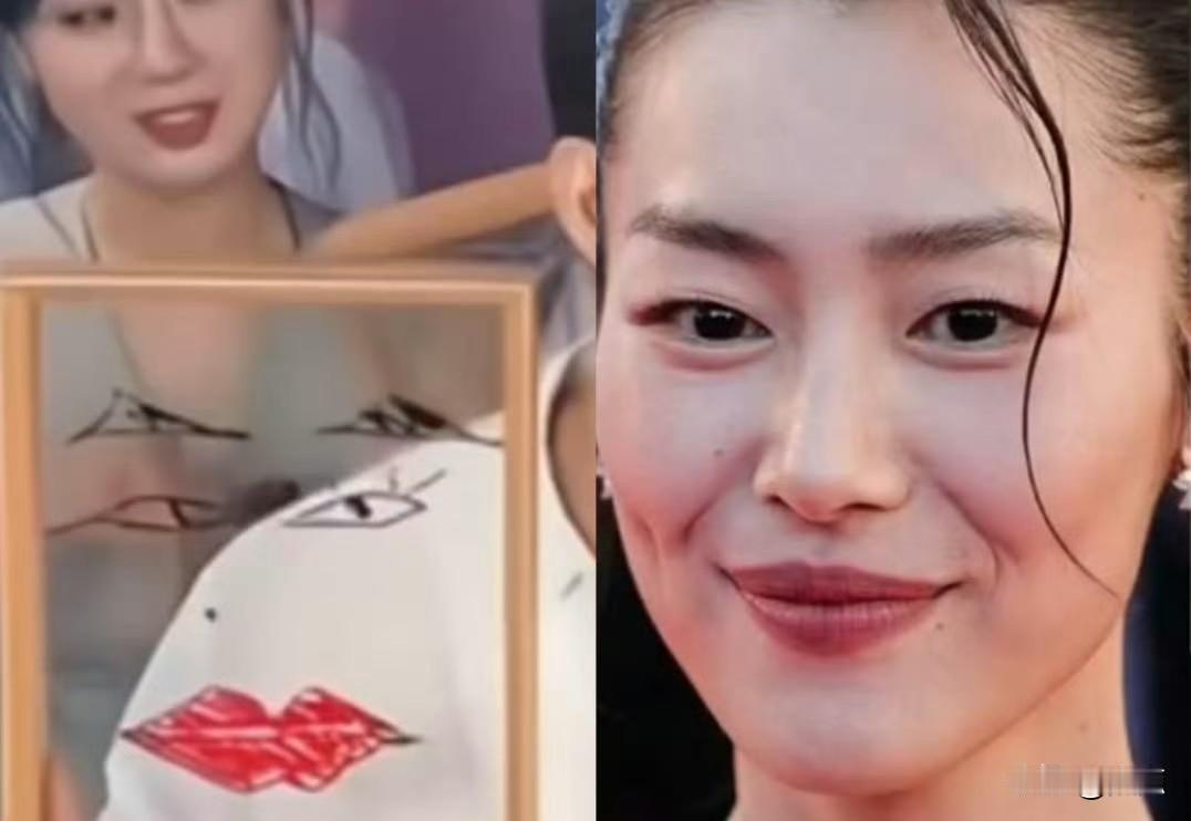 井柏然随手画出自己心中的理想型，没想到成品惹来网友热议。细细观察画上眉眼还有那颗