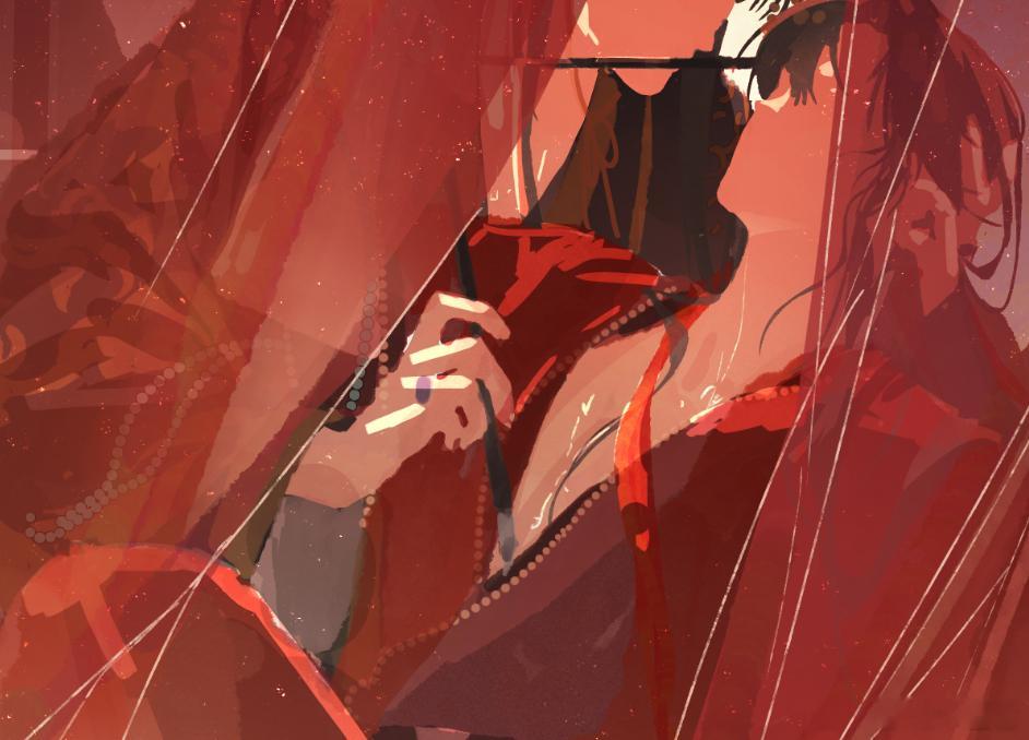 还挺喜欢这种没线稿纯色块的时候…如果画稿画到这步就算结束我会是一个很快乐的小女孩