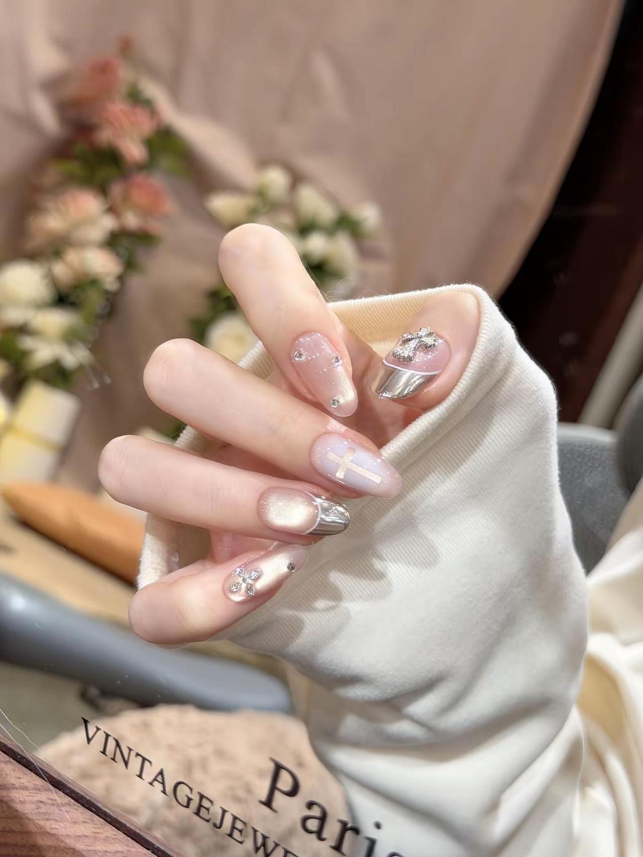 克罗心大小姐～新手美甲师指南 温柔美甲 高级感本甲款 超温柔美甲