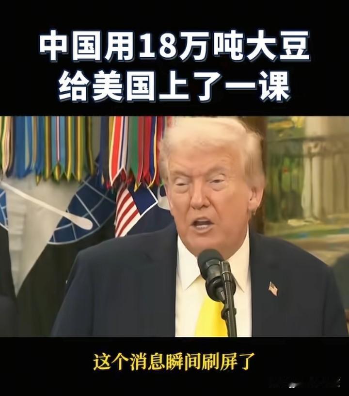 中国把美国大豆包圆了

刚敲定18万吨美国大豆的采购，那边市场立刻热得像过节，期