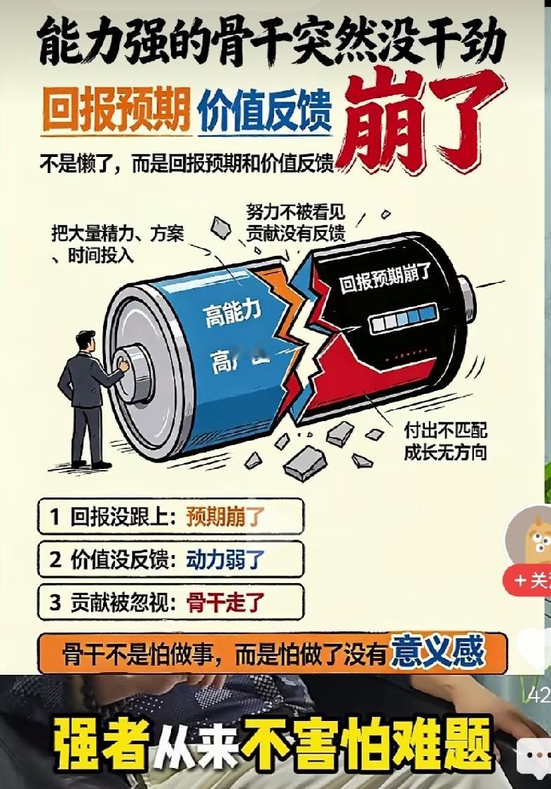 职场强者，不怕干重活，就怕不公平！更怕企业管理者拿官僚系统硬逼着消耗！
不干事的