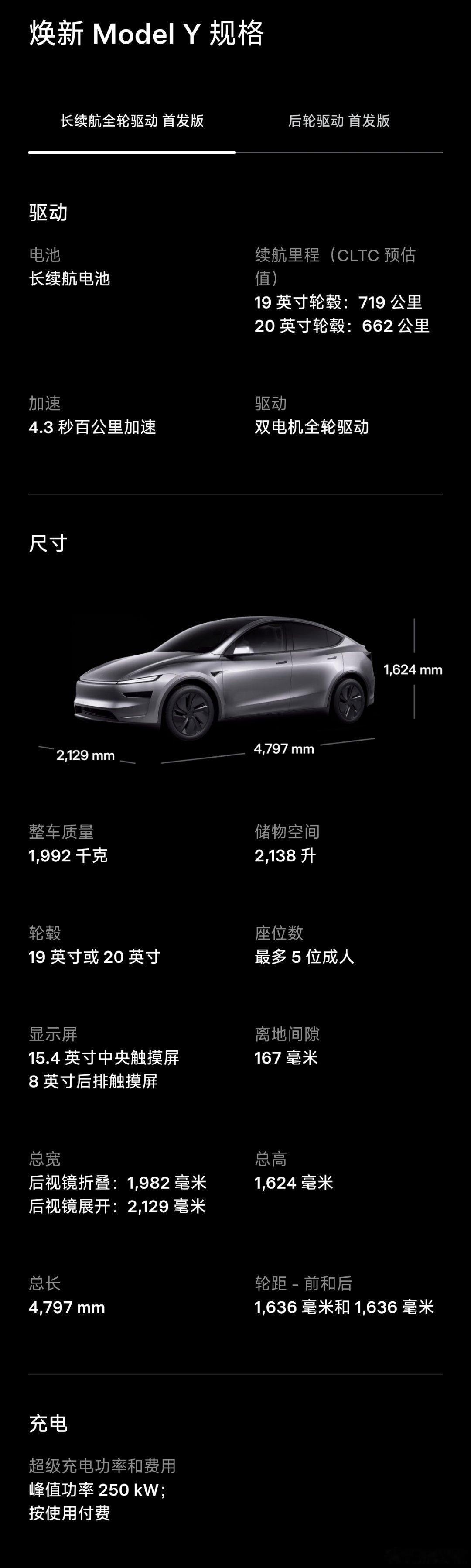 特斯拉Model Y 焕新版具体变化：前后尾灯都变为了贯穿式设计，悬架/轮毂/轮