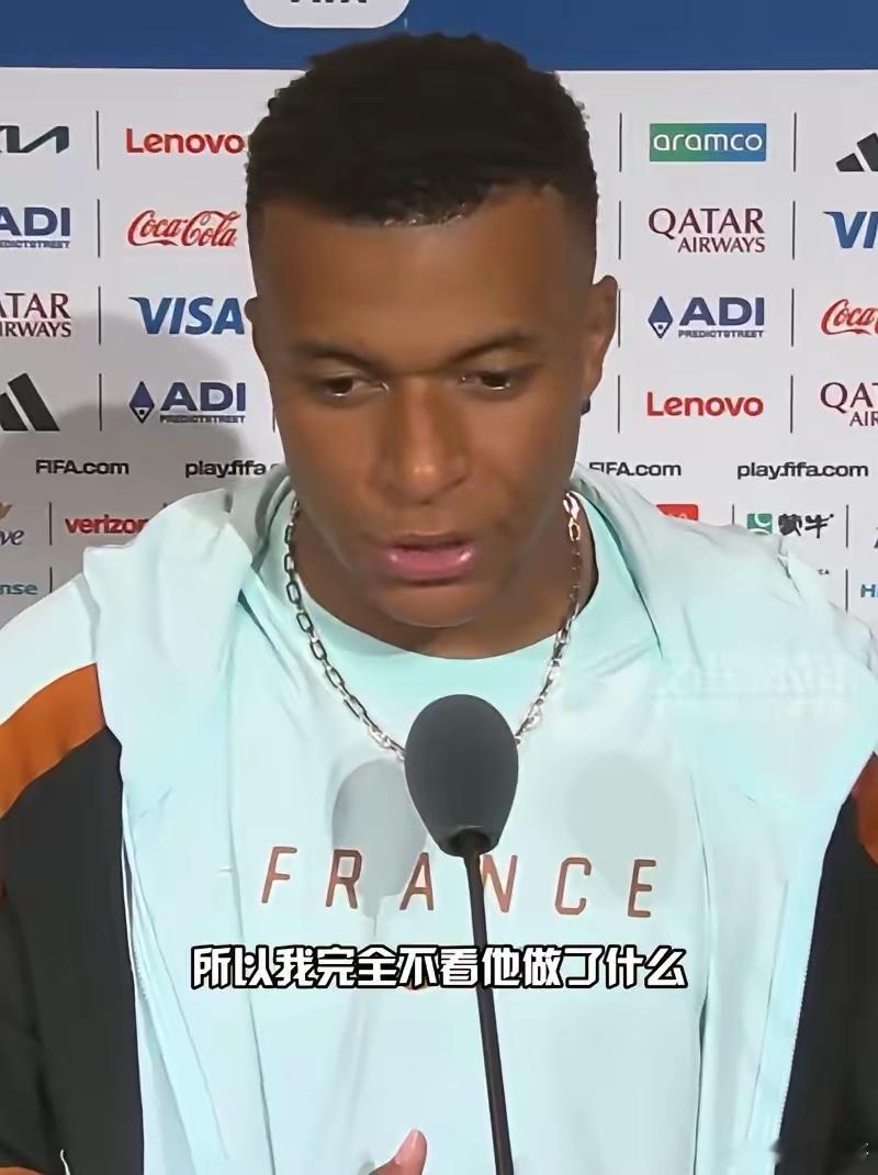 姆巴佩回应与梅西竞争进球纪录北京时间6月23日，美加墨世界杯小组赛I组第二轮，法
