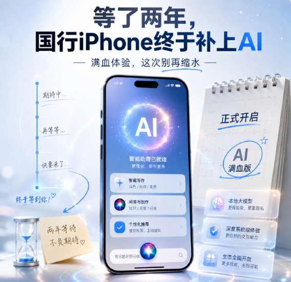 中国用户终于迎来满血iPhone 盼着彻底摆脱提示语 抱歉 我无法回答你的问题！