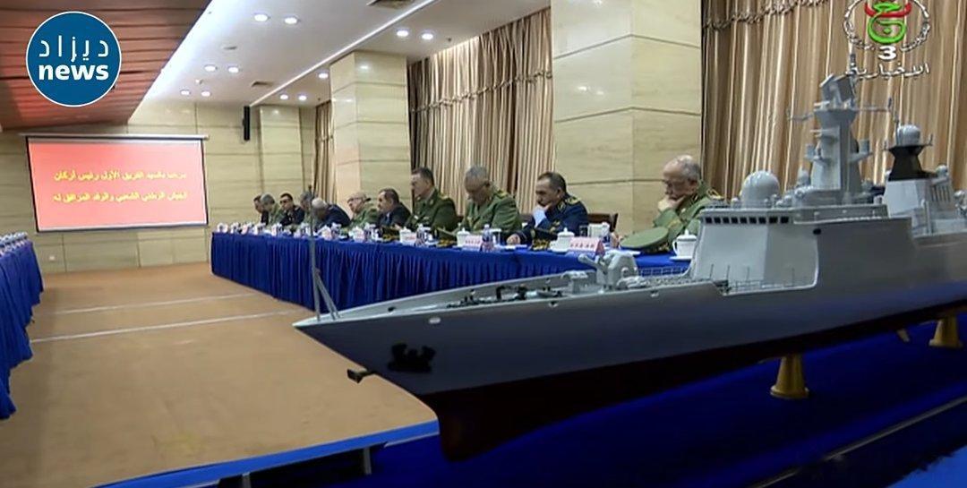 阿尔及利亚总参谋长中国第6天行程，重点是考察中船贸易公司的054A导弹护卫舰#武