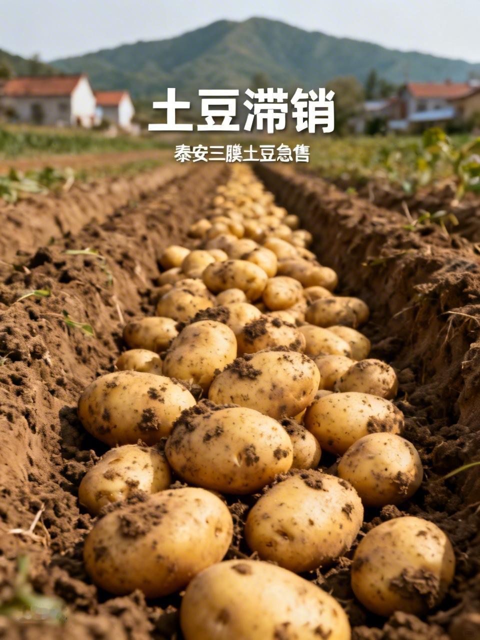 土豆滞销，今年的土豆出现了滞销。
大家好，泰安这边三膜土豆出现滞销现象，周边几个