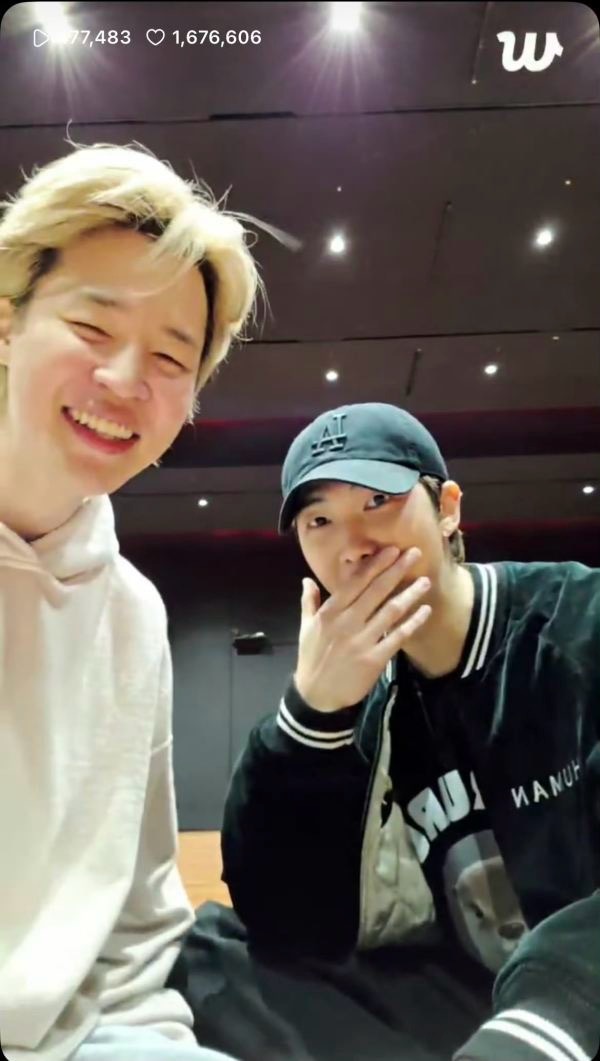 朴智旻和金南俊两位顶级男神同框直播 梦女有福了