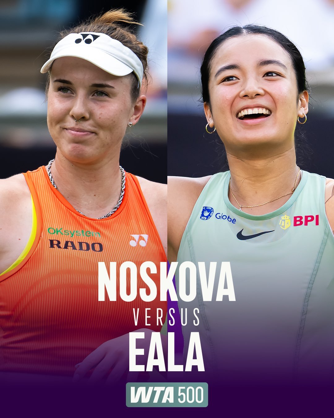 WTA500柏林站第二场半决赛开打诺斯科娃对阵伊埃拉，谁会成为佩古拉的决赛对手？
