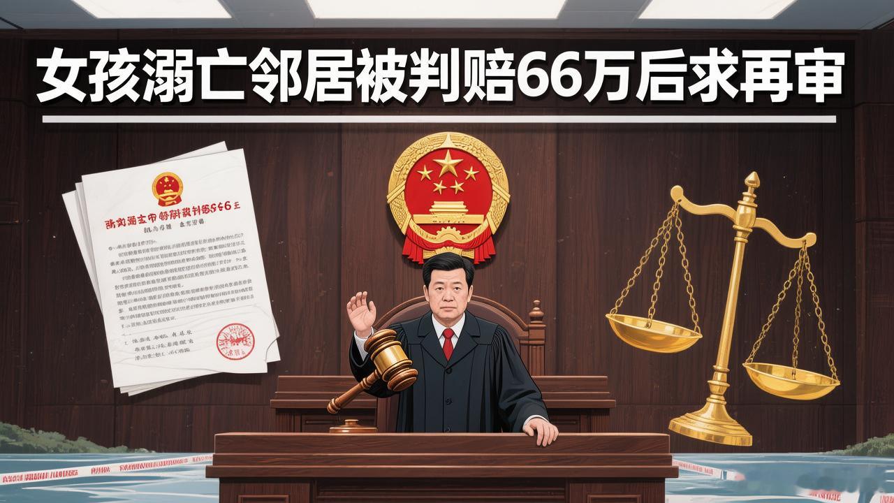 女孩溺亡邻居被判赔66万后求再审一条8岁的生命，就这样没了。邻居说"劝过了、救过