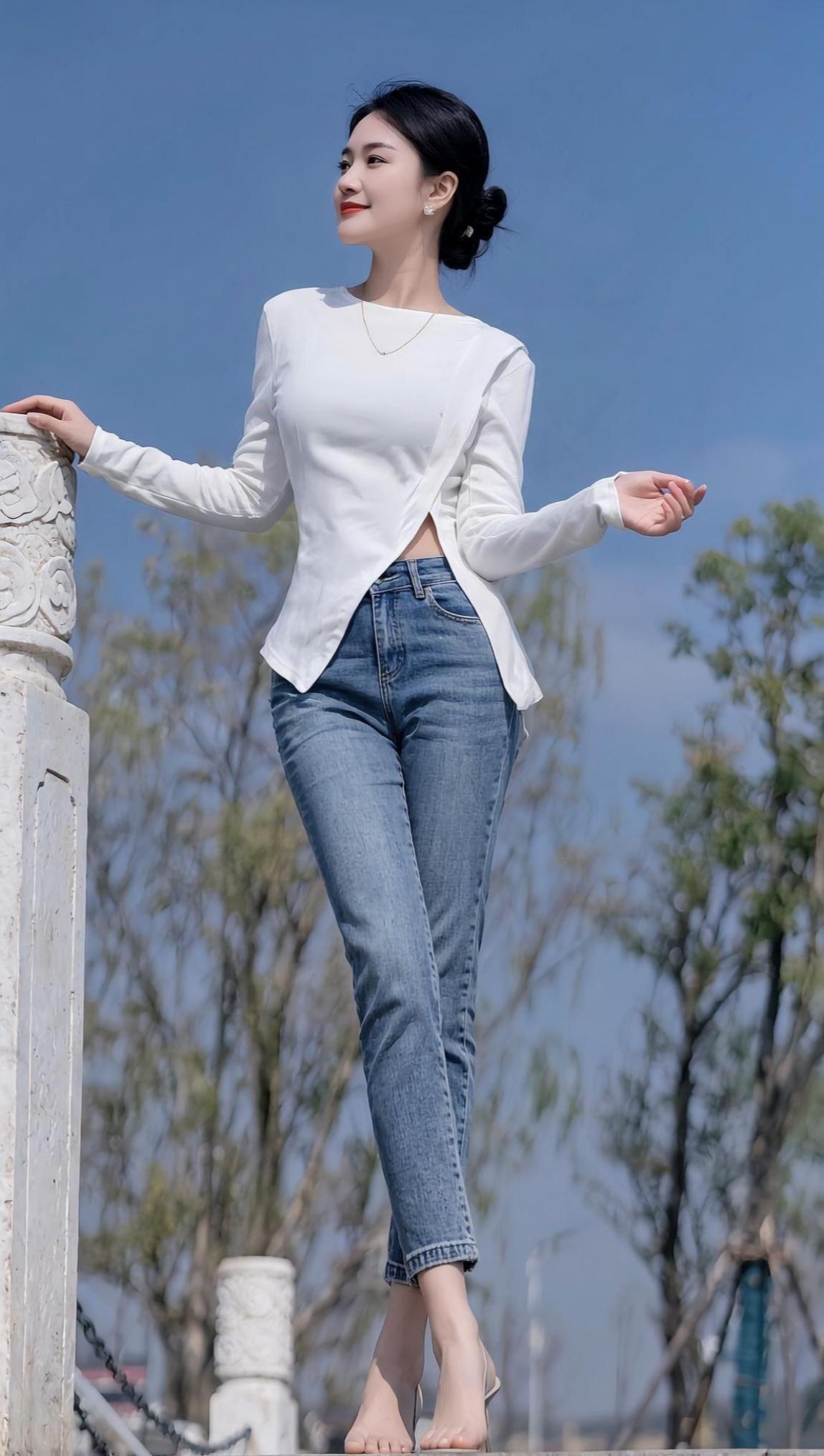 清透生活照  穿搭牛仔裤穿搭