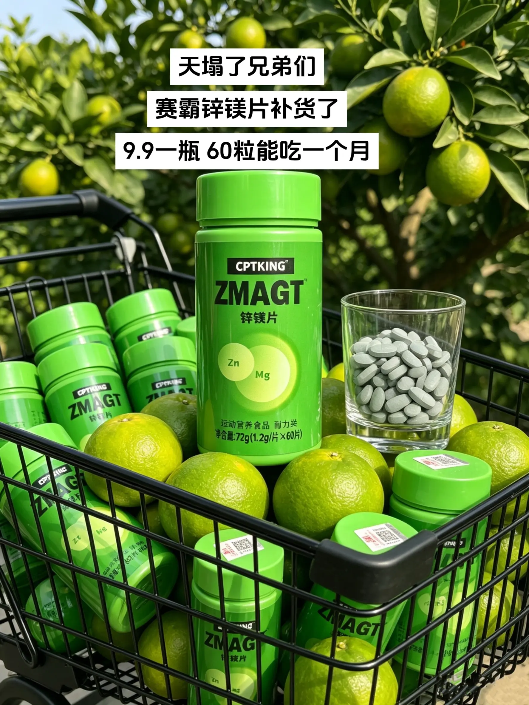 赛霸锌镁片补货了！9块9承包你一个月的量