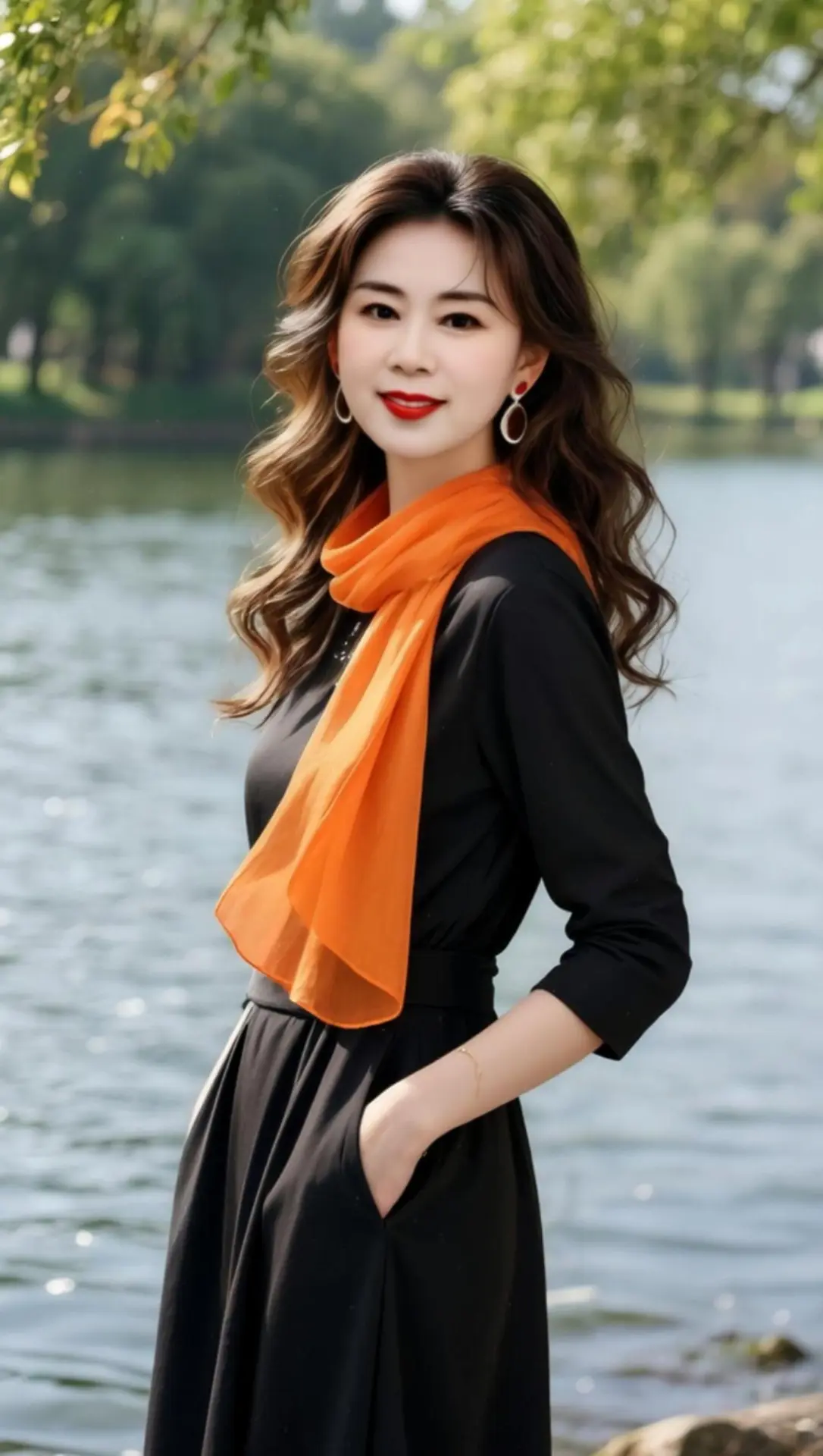 AI湖畔氛围感写真 ai创作