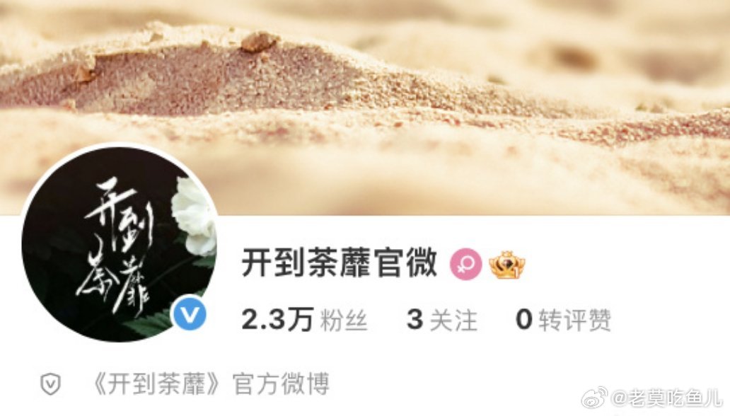 《开到荼靡》正式开通官微，主演阵容：白鹿、彭冠英、常华森等，预计7月下旬开机。 