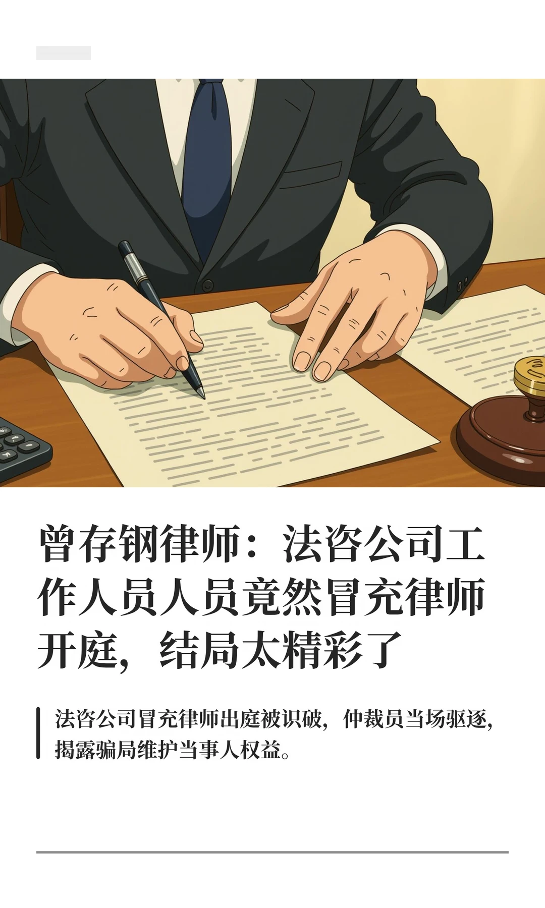 曾存钢律师：法咨公司工作人员人员竟然冒充